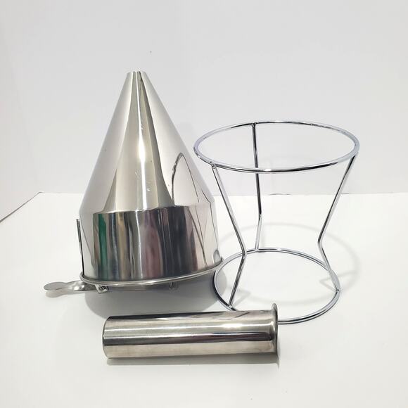 Stainless Steel Pancake Batter Dispenser Funnel Dispenser w/ Stand Detachable - Picture 9 of 11